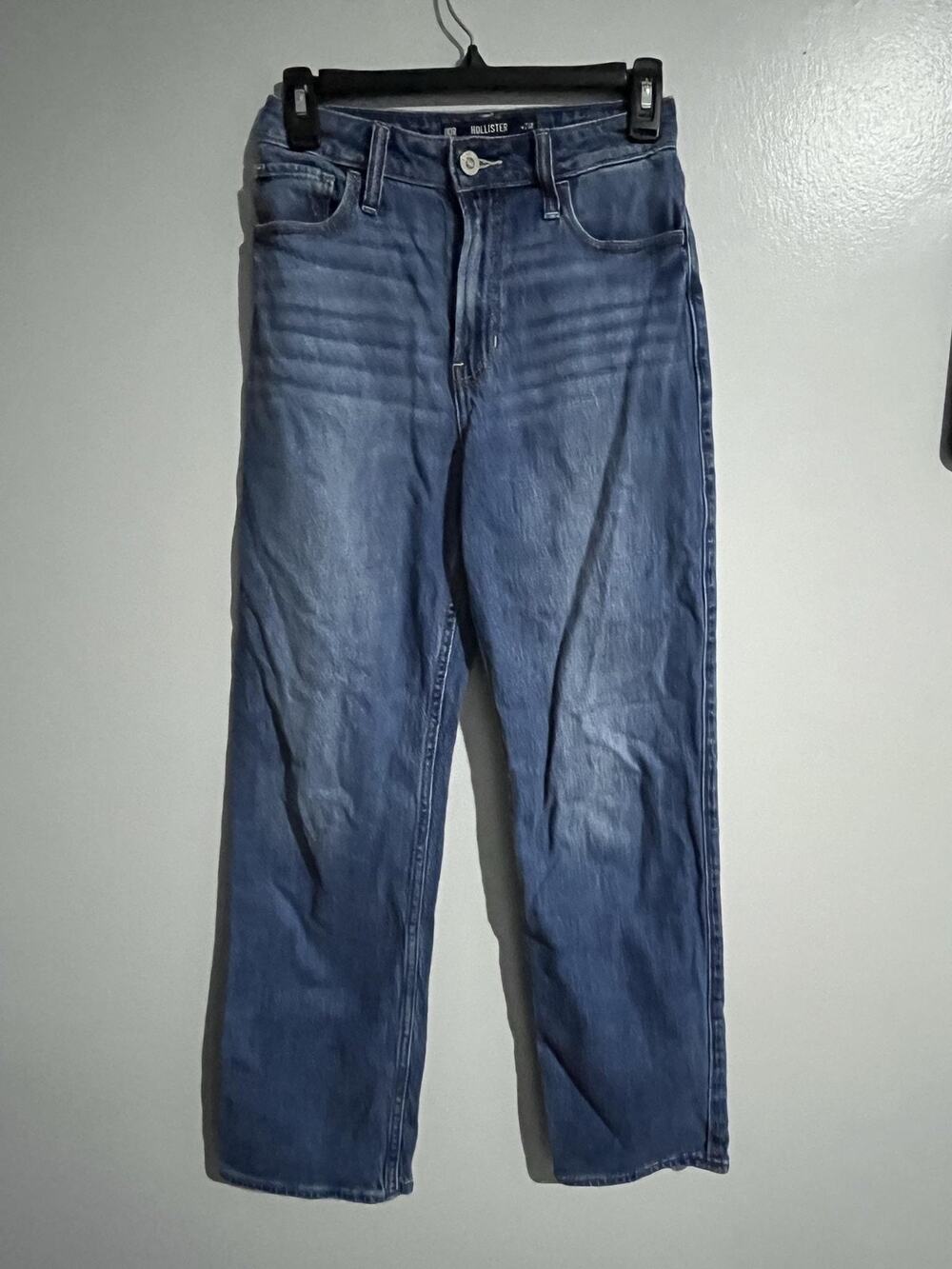 Hollister Jeans Womens 24 Blue Mom Ultra High-Rise Dad Relaxed 28 Inseam